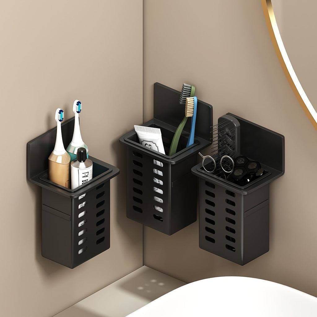 ChicStore - Black Wireless Wall Storage for Cosmetics Siopsrl