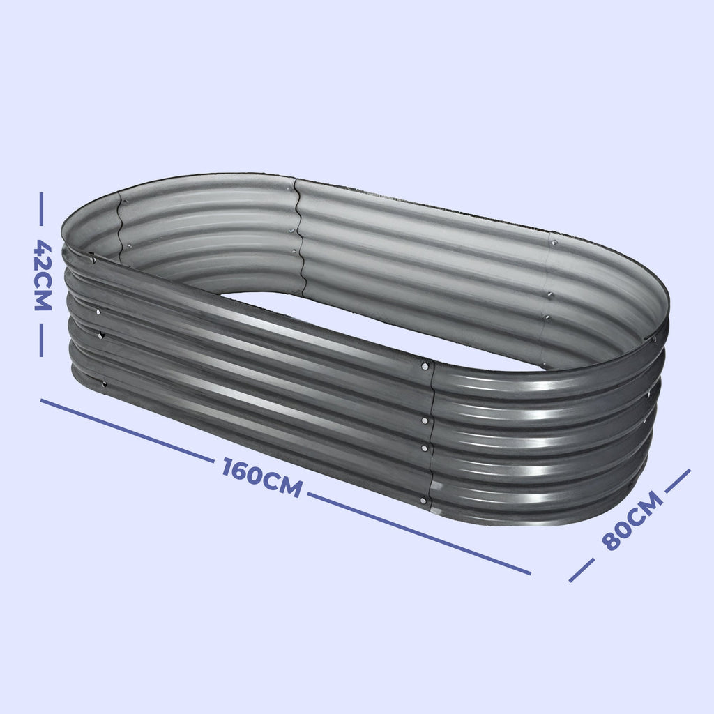 Galvanised Steel Raised Garden Bed - Easy Installations Siopsrl