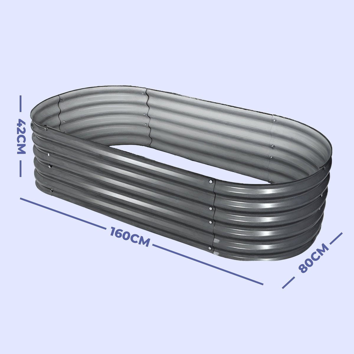 Galvanised Steel Raised Garden Bed - Easy Installations Siopsrl