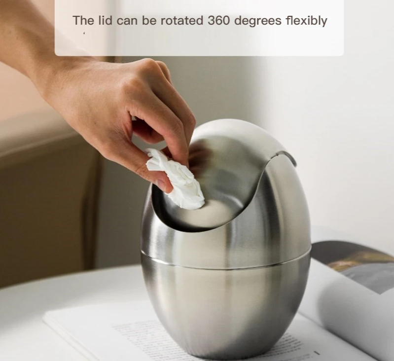 LuxBin Mini Trash Can made of Stainless Steel Siopsrl