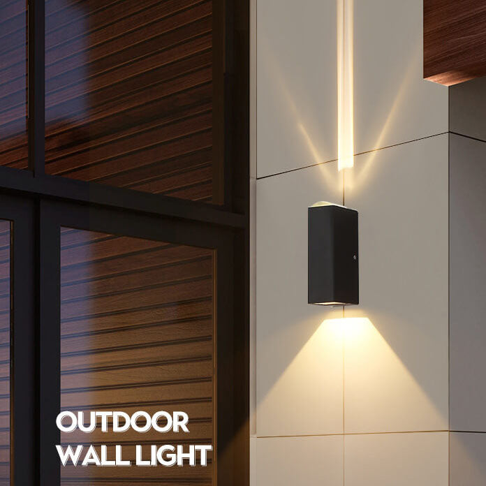 Siopsrl| Modern Waterproof LED Outdoor Wall Light | Rectangular Up/Down Aluminum Fixture