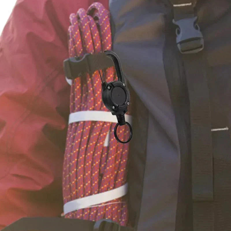 Outdoor Automatic Expandable Wire Rope Luya Theft Protection Tactical Keychain | Siopsrl