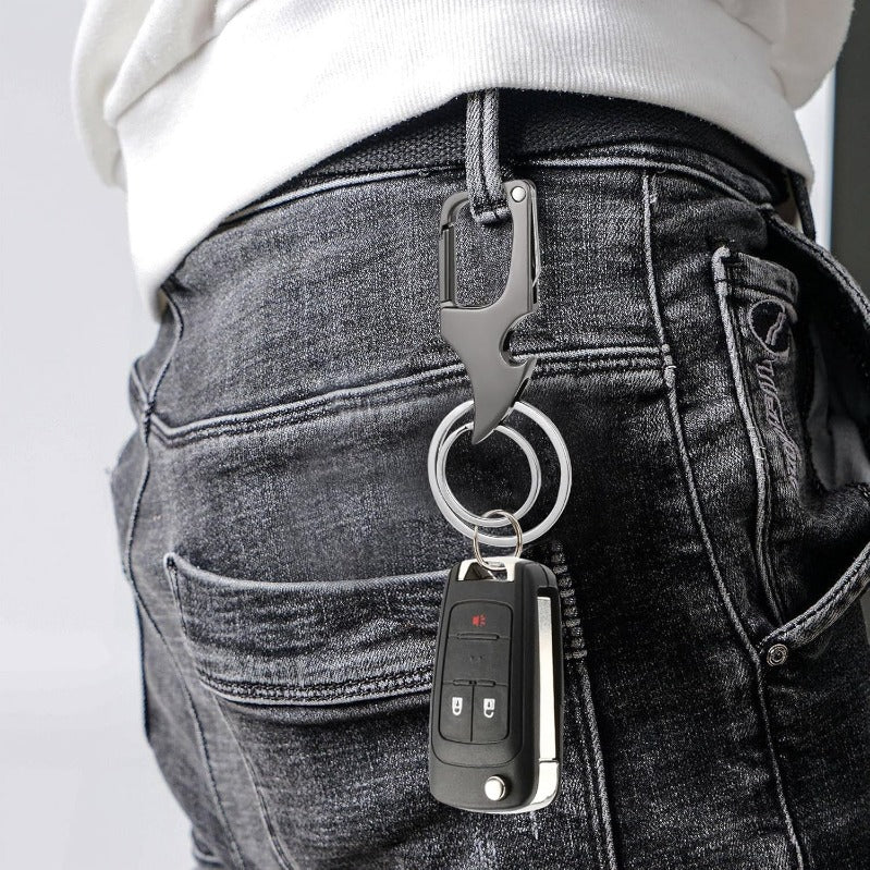 Siopsrl| 3-in-1 Multifunctional Zinc Alloy Keychain Clip
