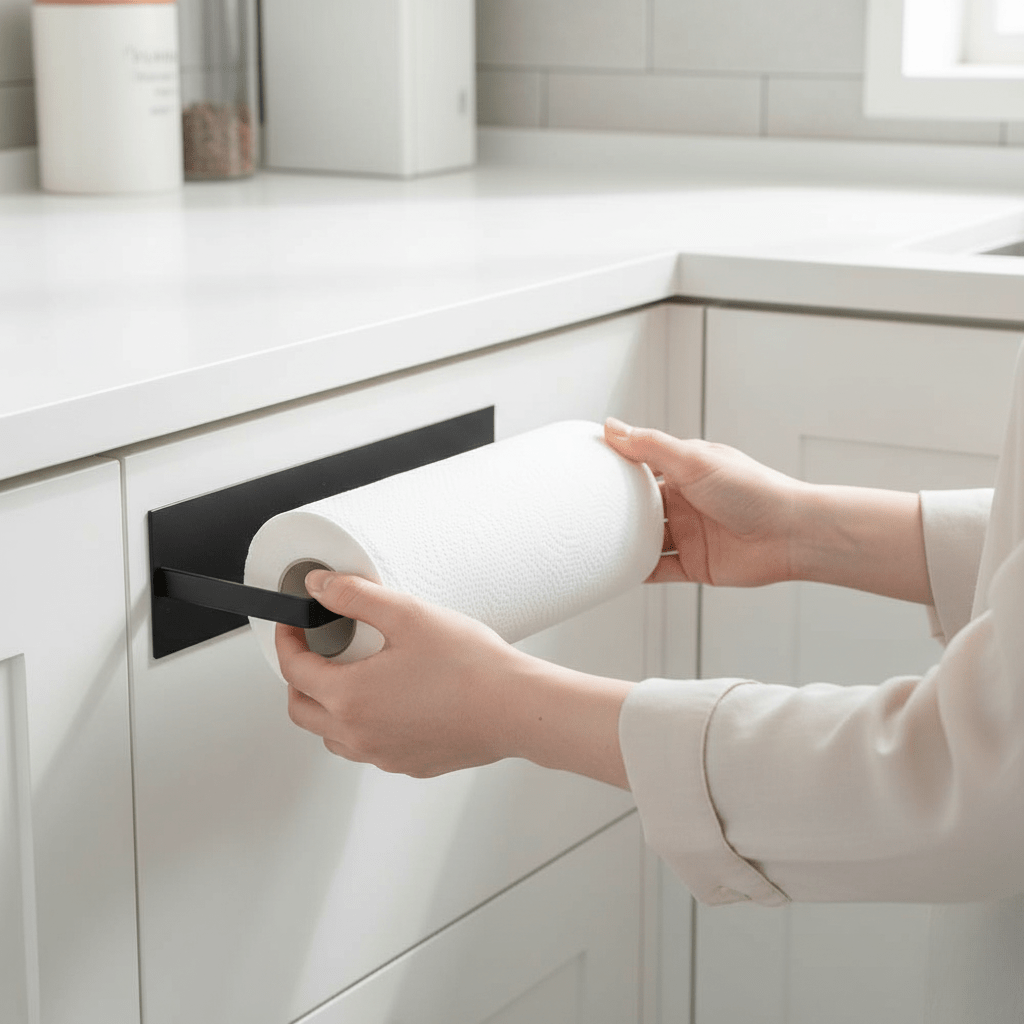 Siopsrl| Robust paper towel holder with iron construction, easy to install