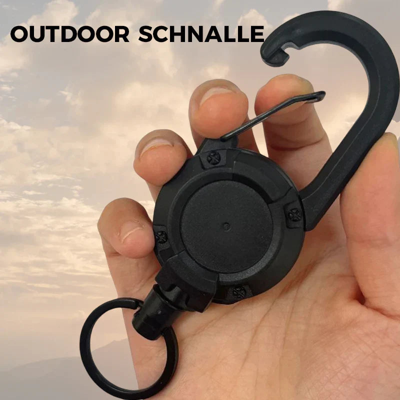 Siopsrl| Automatic retractable wire rope outdoor keychain