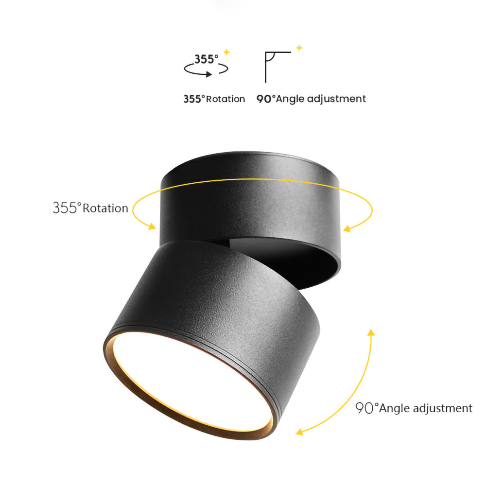Siopsrl| LED Ceiling Light with Adjustable Spotlight Head