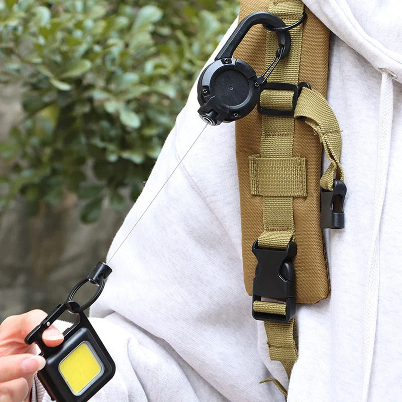 Siopsrl| Automatic retractable wire rope outdoor keychain