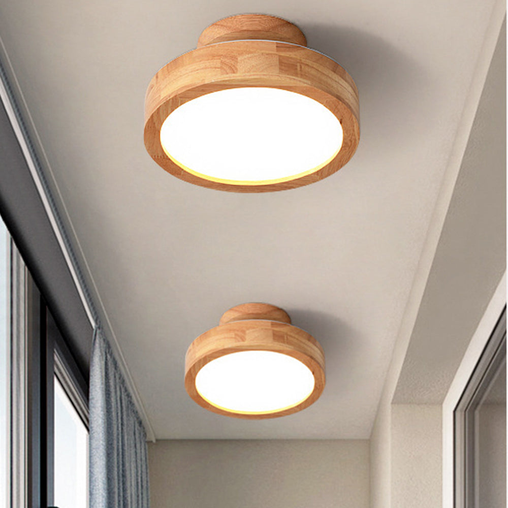 Siopsrl| Ceiling Light Wooden LED Flush Mount Fixture