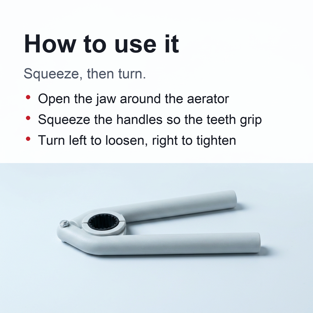 Faucet Wrench - Nonslip Faucet Aerator Removal Tool for Kitchen Sink and Bathroom