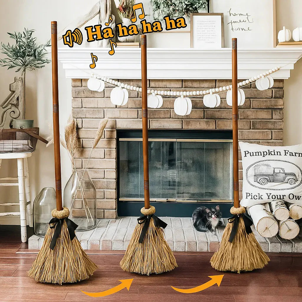 Siopsrl| Floating PhantomBroom — Enchant Your Halloween Party With Haunting Floating And Evil Laughter