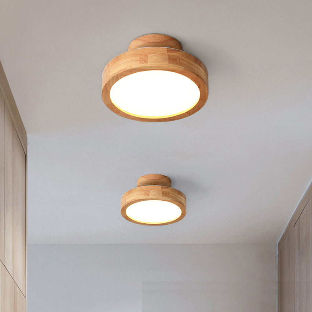 Siopsrl| Ceiling Light Wooden LED Flush Mount Fixture