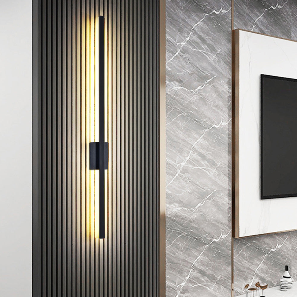 Siopsrl| Industrial Minimalist Long LED Iron Wall Lights for Contemporary Living Room Décor and Stylish Illumination