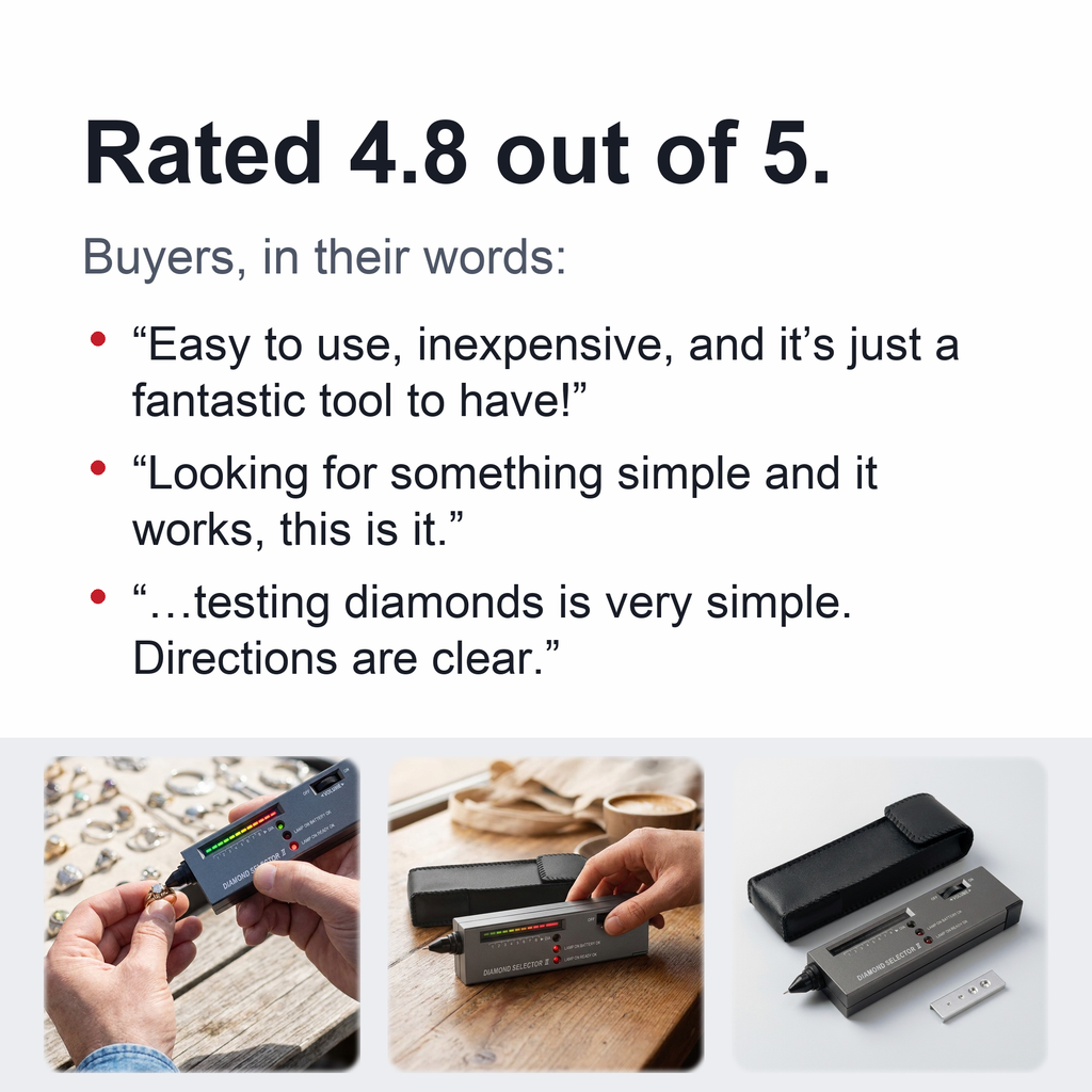 Diamond Tester - High Accuracy Jewelry Diamond Tester for Novice and Expert