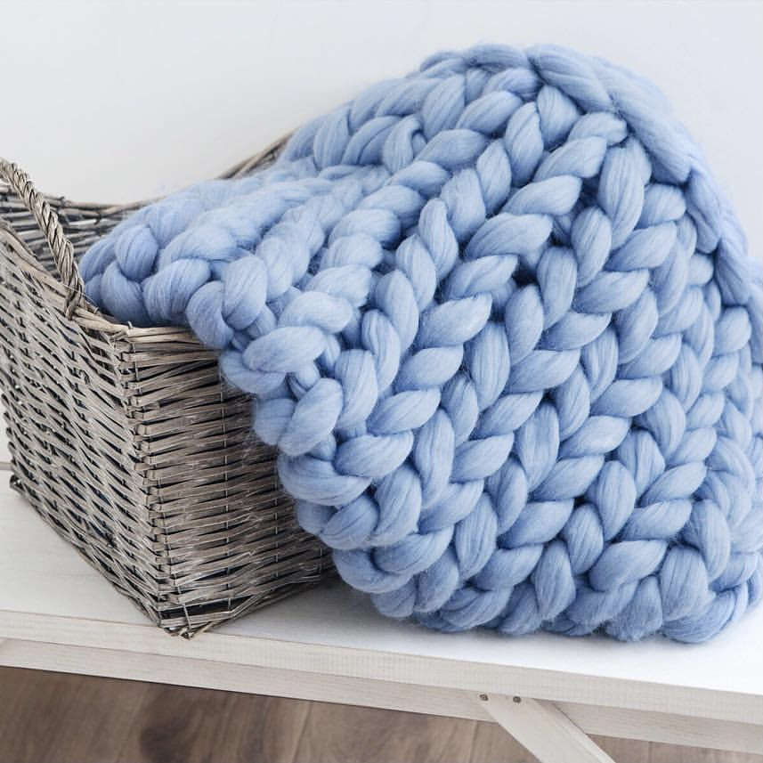 Siopsrl| Chunky Knit Blanket