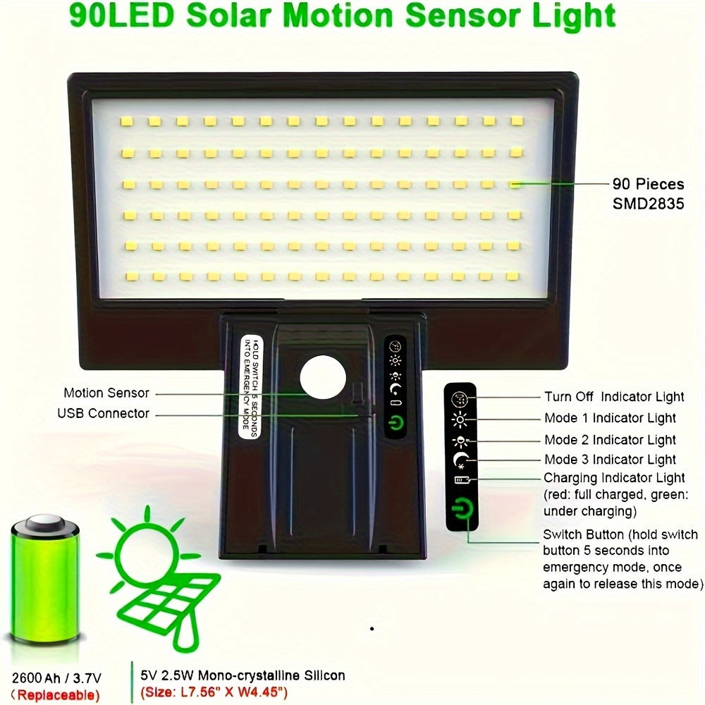 Siopsrl| SmartSolar - Solar LED Outdoor lamp Spotlight Motion sensor - a lifetime of free light