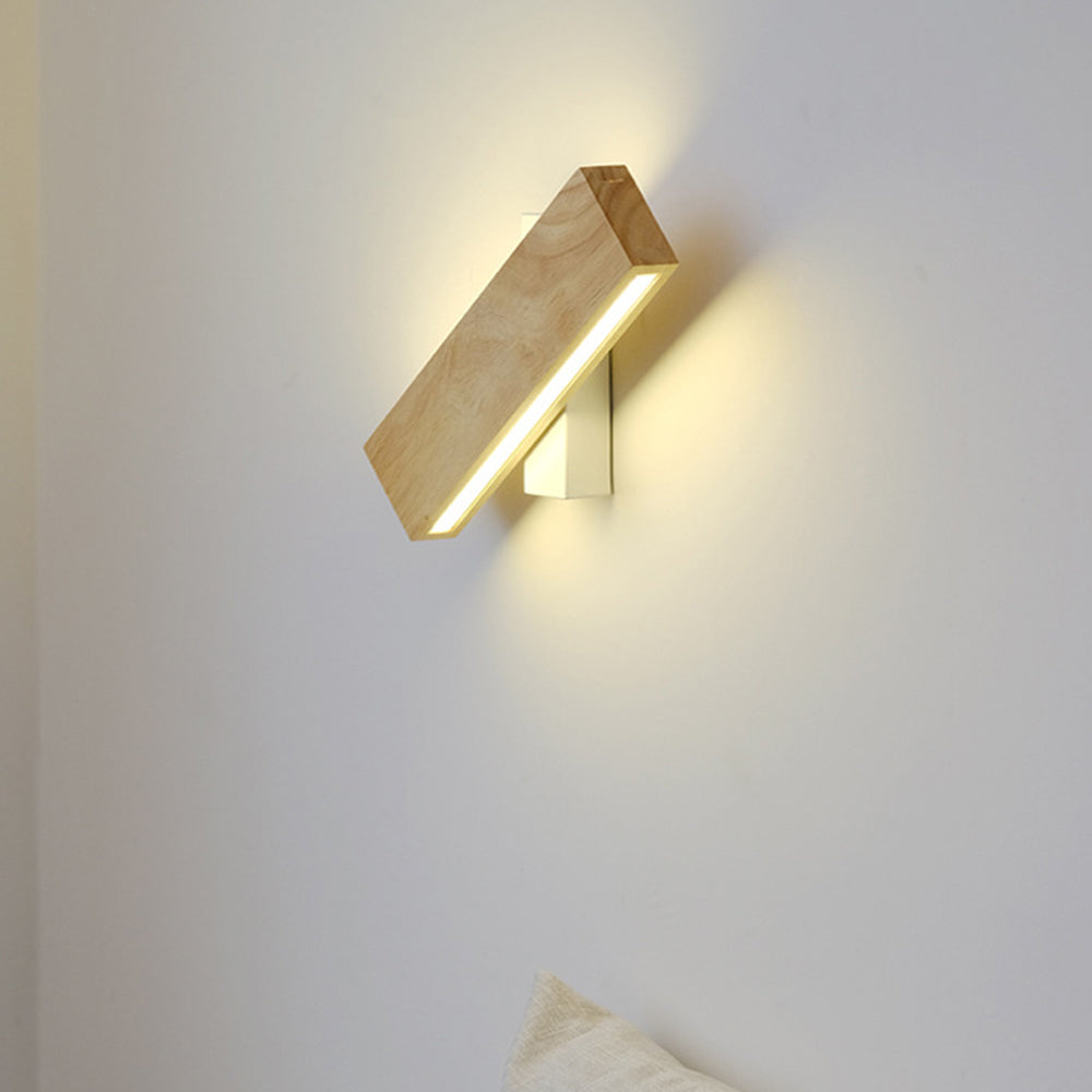 Siopsrl| Wall Light With Rotatable Wood LED Design