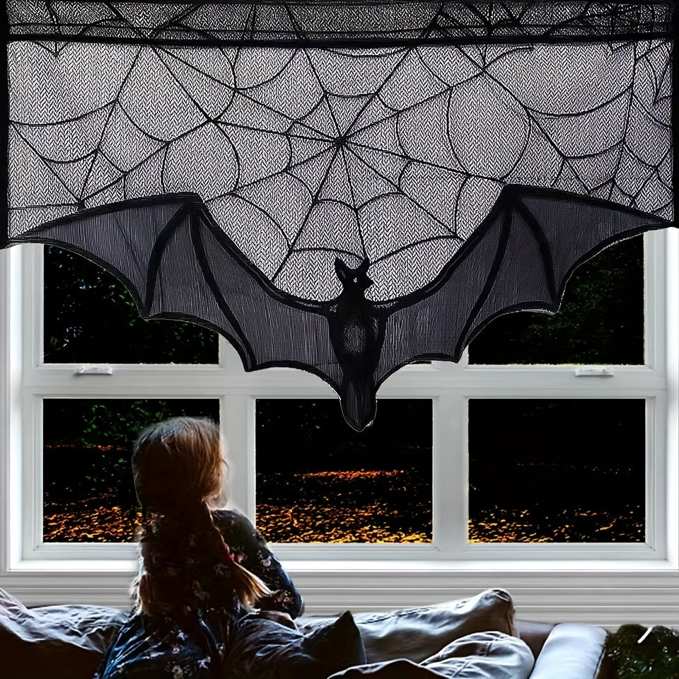 Siopsrl| Table Runner Black Lace Halloween Decoration