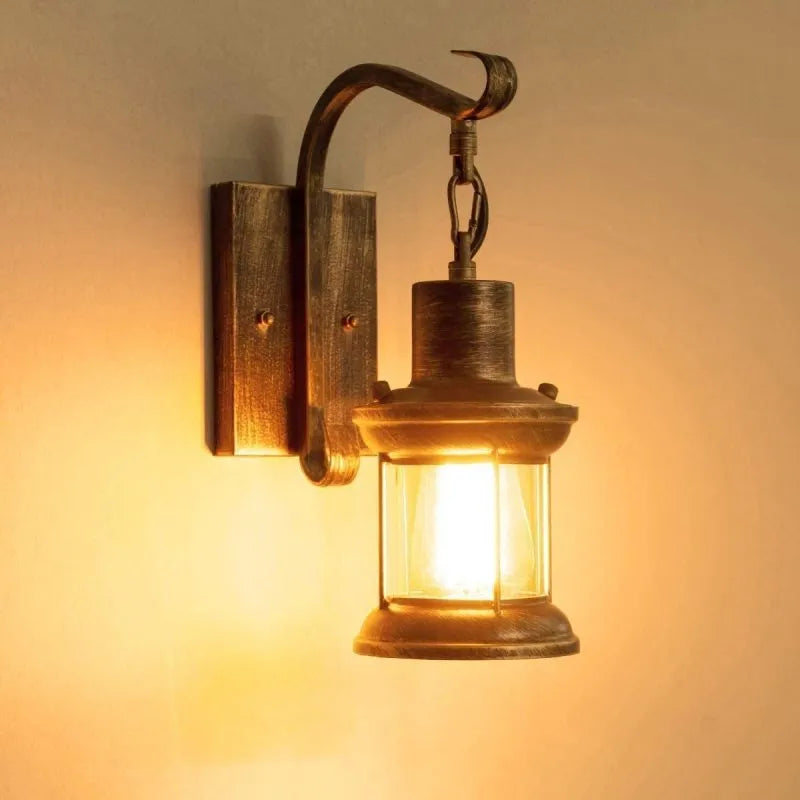 Siopsrl| Wall Light with Vintage Glass Shade Design
