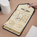 Siopsrl| Foldable Jewelry Storage Bag, Roll Up Organizer Pouch, for Necklaces, Earrings, Bracelets, Rings, Chains, Brooches and More