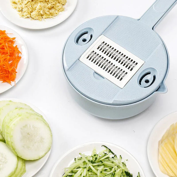 Siopsrl| Multifunctional Vegetable Grater with Sieve – 3-in-1 Kitchen Grater for Vegetables & Fruits | Practical Kitchen Helper with Collection Tray