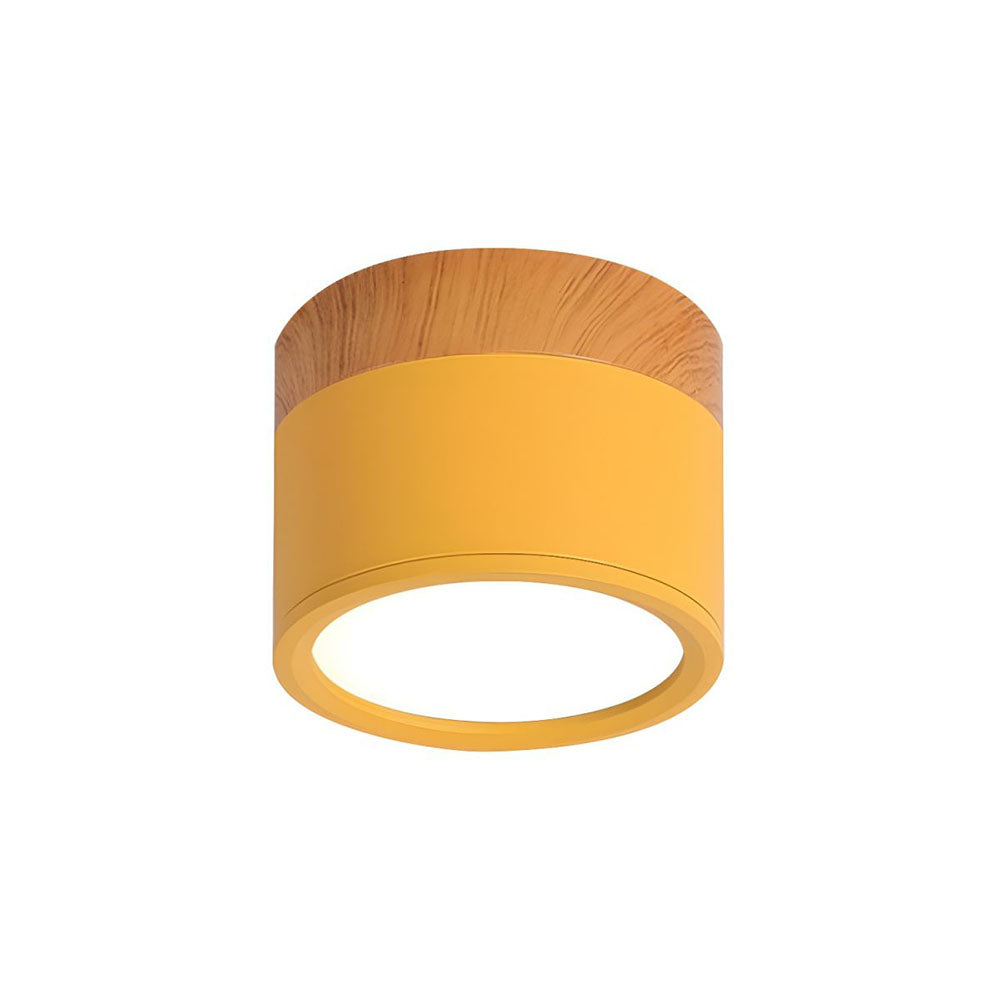 Siopsrl| Ceiling Light with Pink Flush Wood Finish