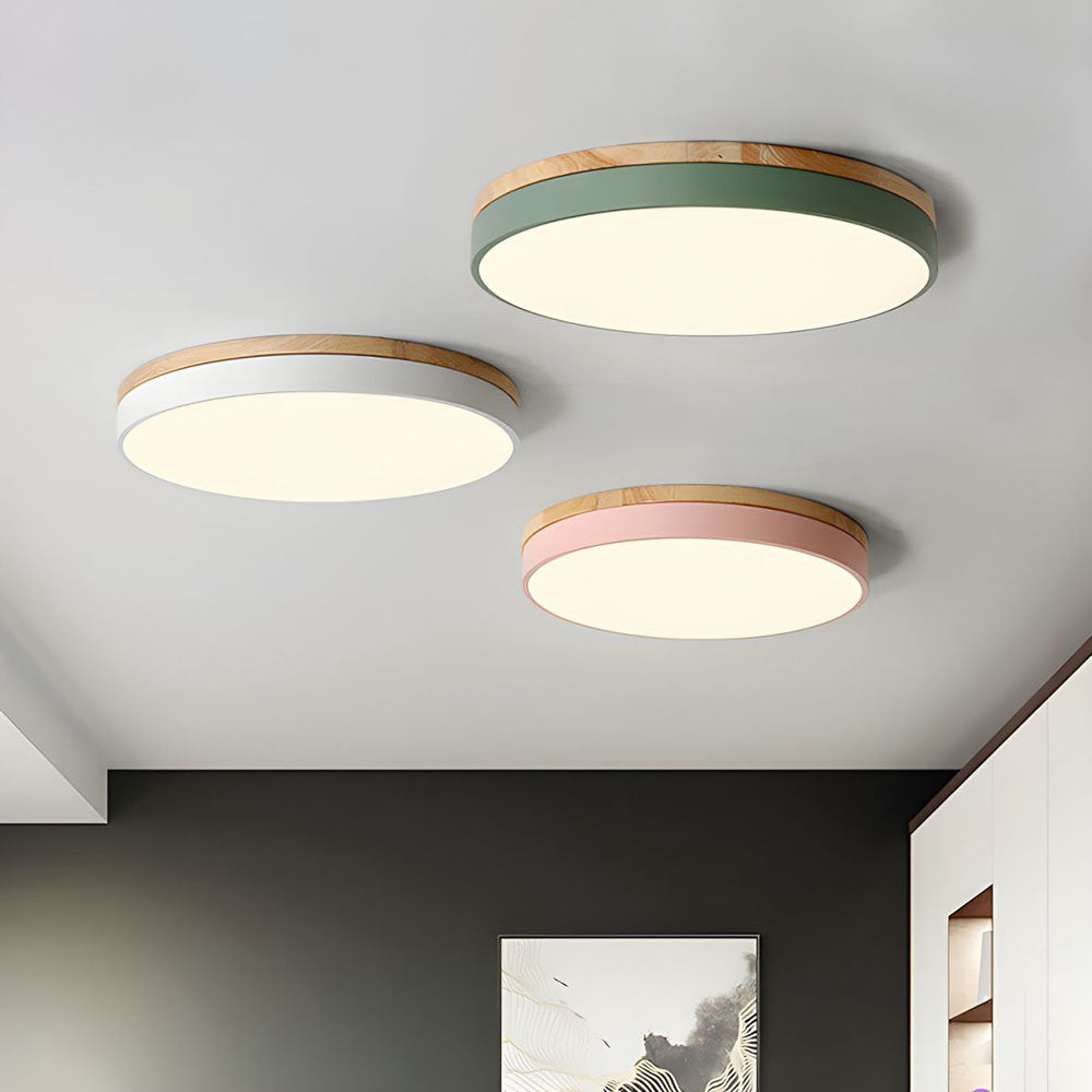 Siopsrl| Ceiling Light Modern Wood LED Flush Fitting