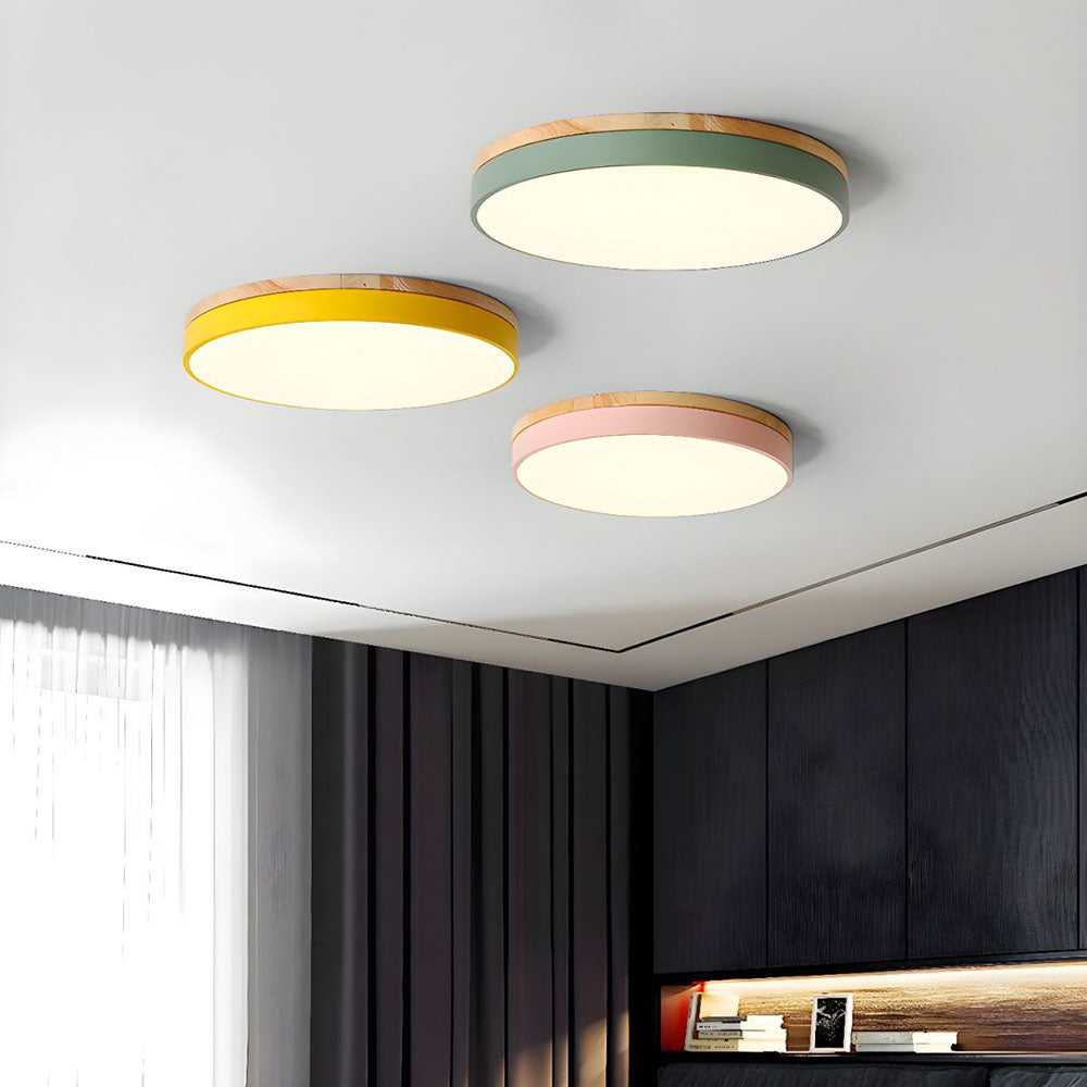 Siopsrl| Ceiling Light Modern Wood LED Flush Fitting