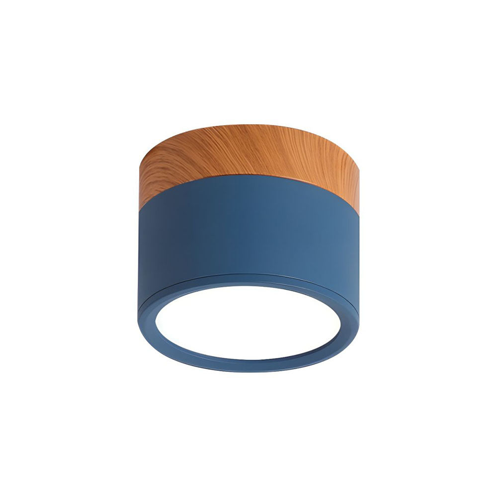 Siopsrl| Ceiling Light with Pink Flush Wood Finish