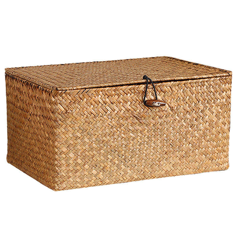 Large Eco-Friendly Woven Storage Chest with Natural Fibers