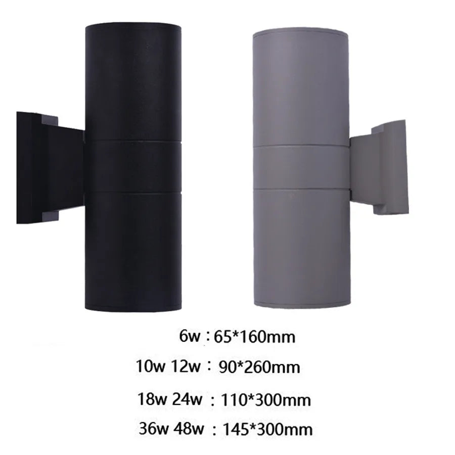 Siopsrl| Outdoor Wall Light with Black Aluminium Finish