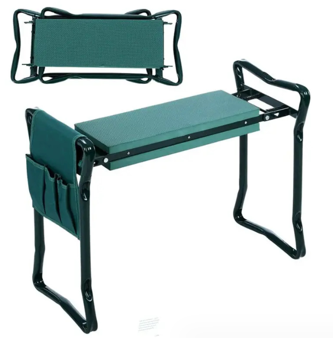 Siopsrl| Garden Stool with Bag – Collapsible Seat and Workspace for Gardening