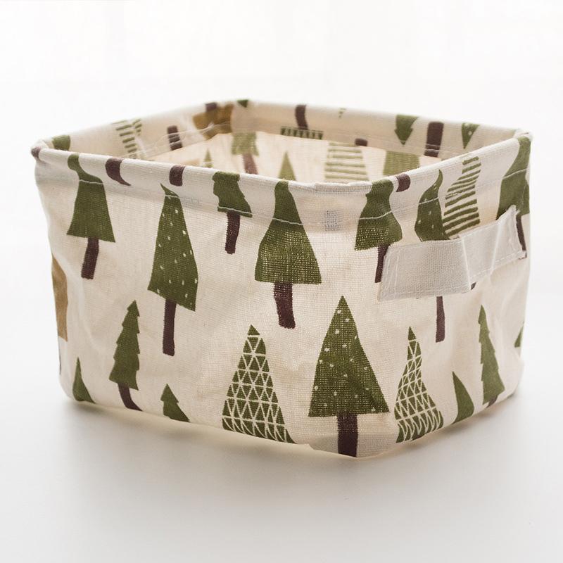 Siopsrl| Foldable Cotton Fabric Storage Basket