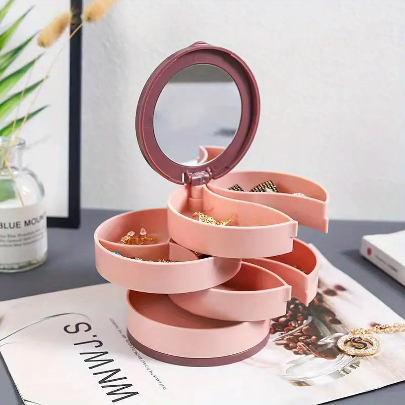 4 Layers Rotatable Jewelry Storage Box | Siopsrl