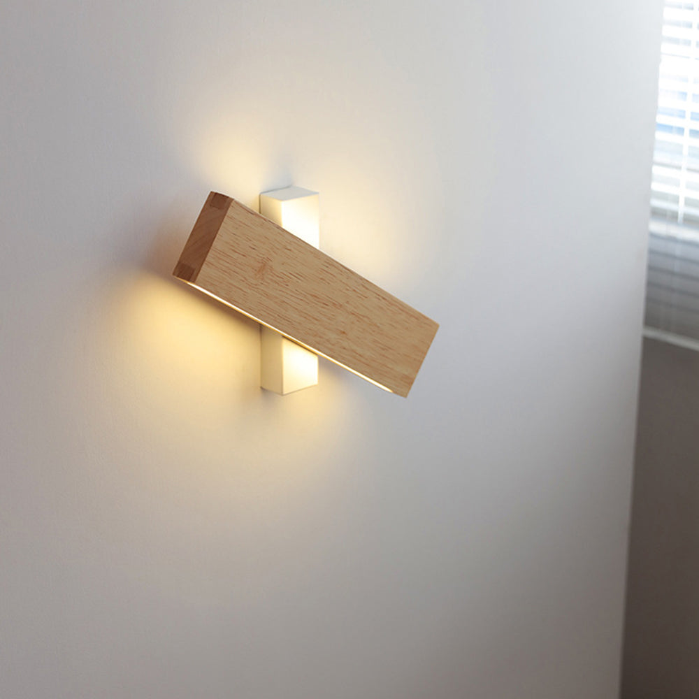 Siopsrl| Wall Light With Rotatable Wood LED Design