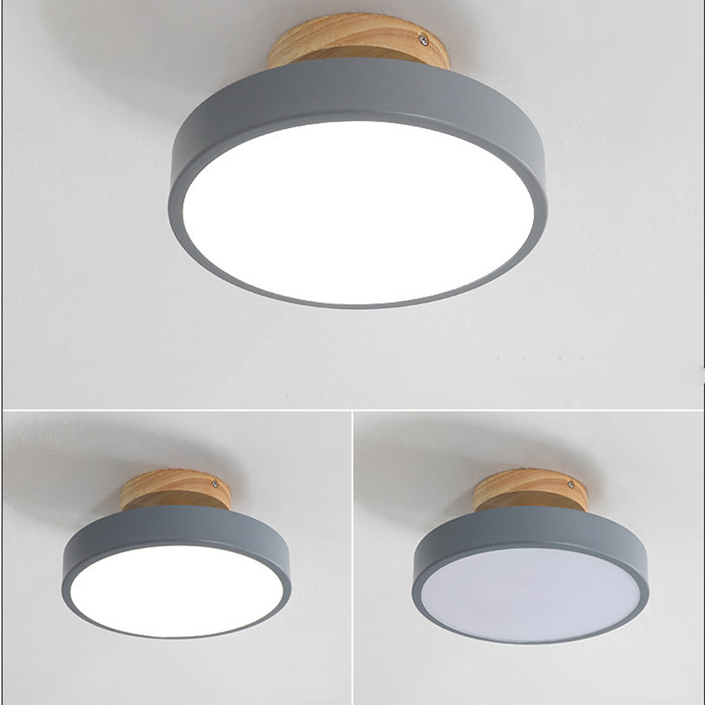 Siopsrl| LED Ceiling Light Wooden Flush Mount Fixture