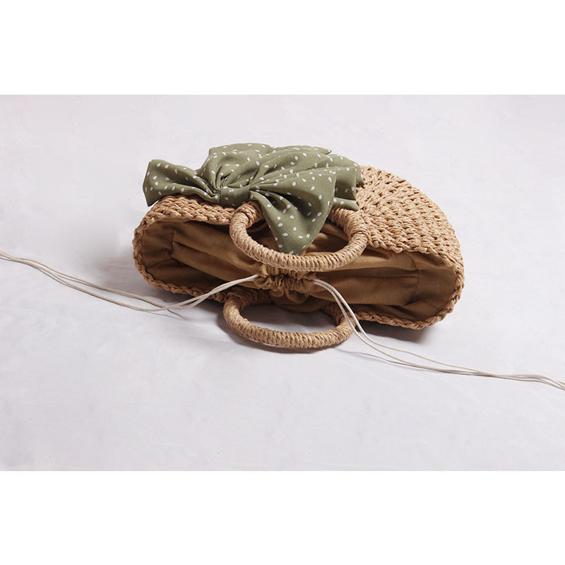 Siopsrl | Braided basket bag with decorative scarf Siopsrl