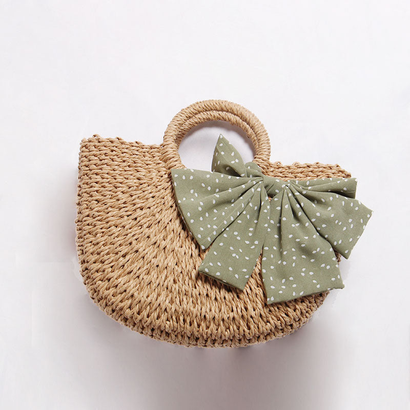 Siopsrl | Braided basket bag with decorative scarf Siopsrl