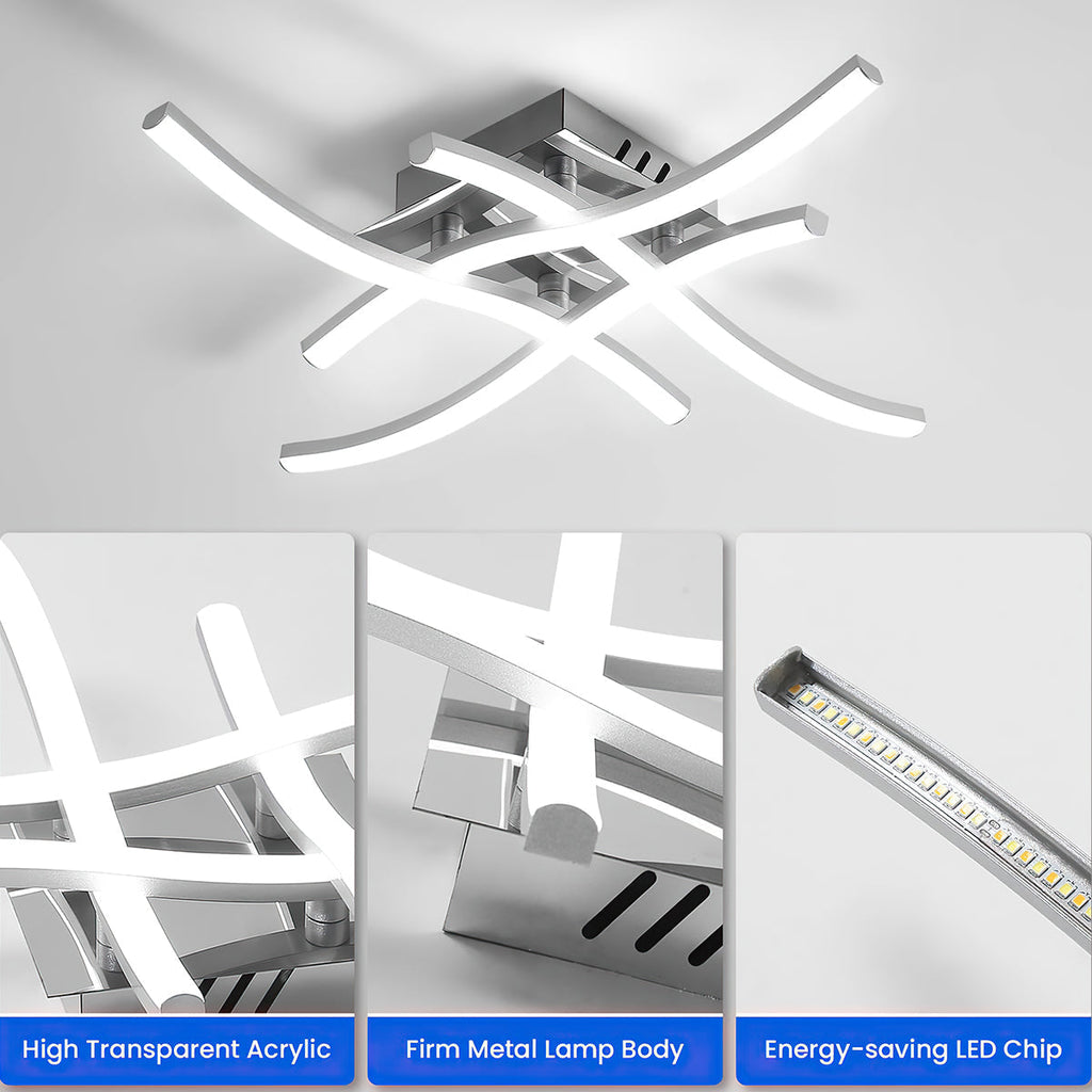 Siopsrl| LED Ceiling Light Modern Aluminum Flush Fixture
