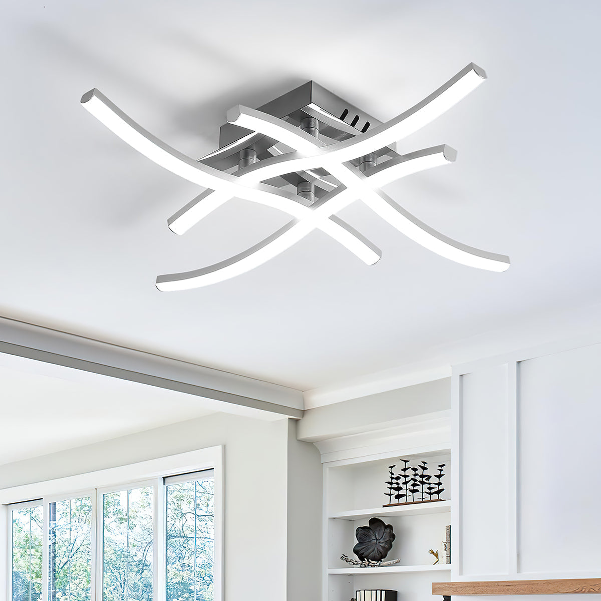 Siopsrl| LED Ceiling Light Modern Aluminum Flush Fixture