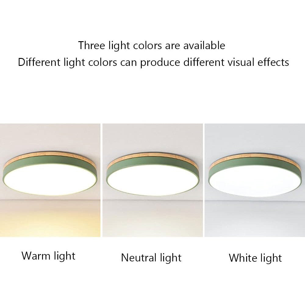 Siopsrl| Ceiling Light Modern Wood LED Flush Fitting