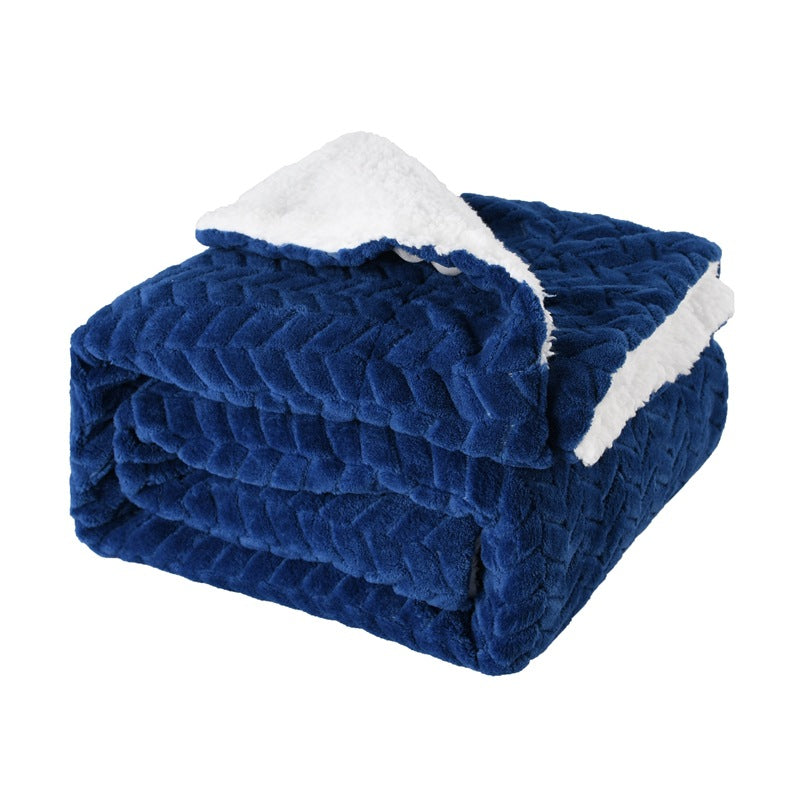 Women's cozy and warm fleece blanket with high collar