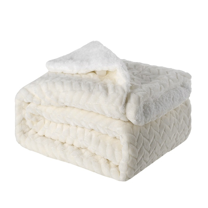 Women's cozy and warm fleece blanket with high collar
