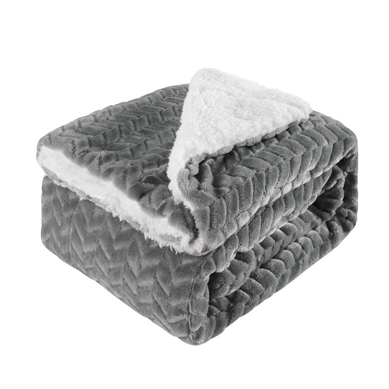 Women's cozy and warm fleece blanket with high collar
