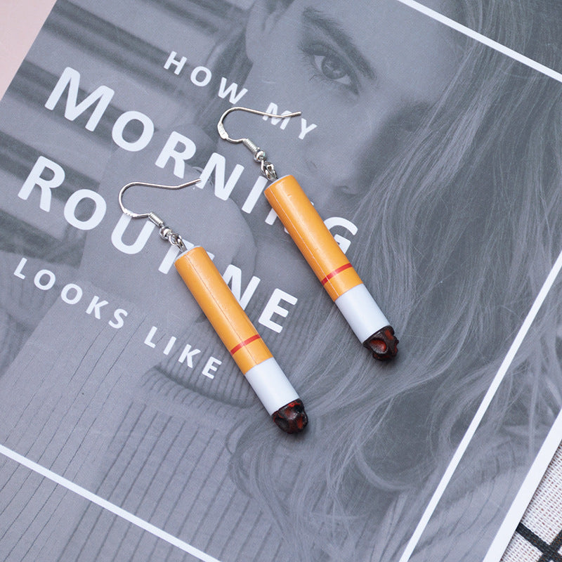 Siopsrl | Playful Cigarette-Inspired Dangle Earrings Siopsrl