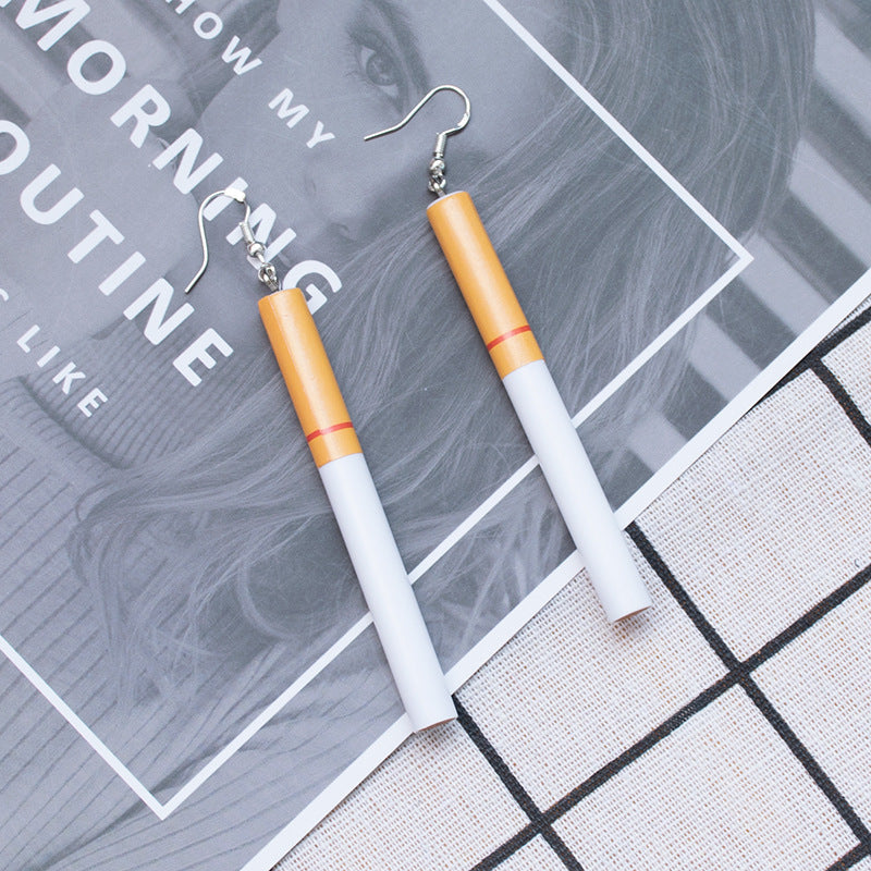 Siopsrl | Playful Cigarette-Inspired Dangle Earrings Siopsrl