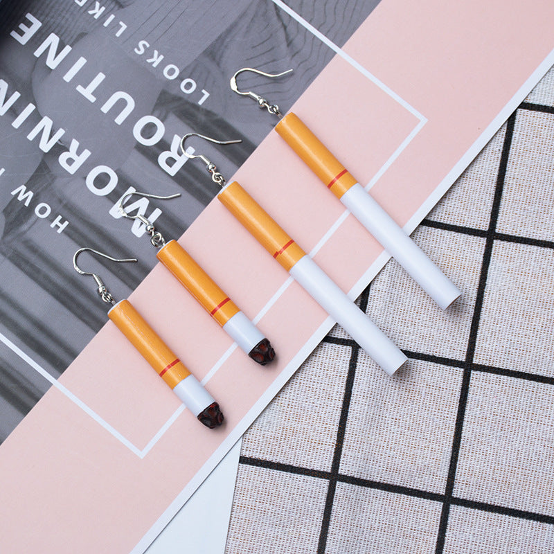 Siopsrl | Playful Cigarette-Inspired Dangle Earrings Siopsrl