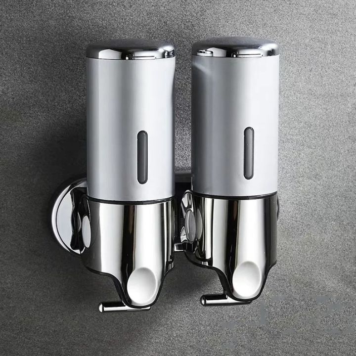 Siopsrl| Wall Mounted Soap Dispenser | SudsStation Bathroom Organizer | Stainless Steel & ABS | 16.9 fl oz | Set of 1–3