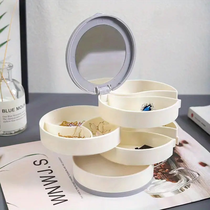 4 Layers Rotatable Jewelry Storage Box | Siopsrl