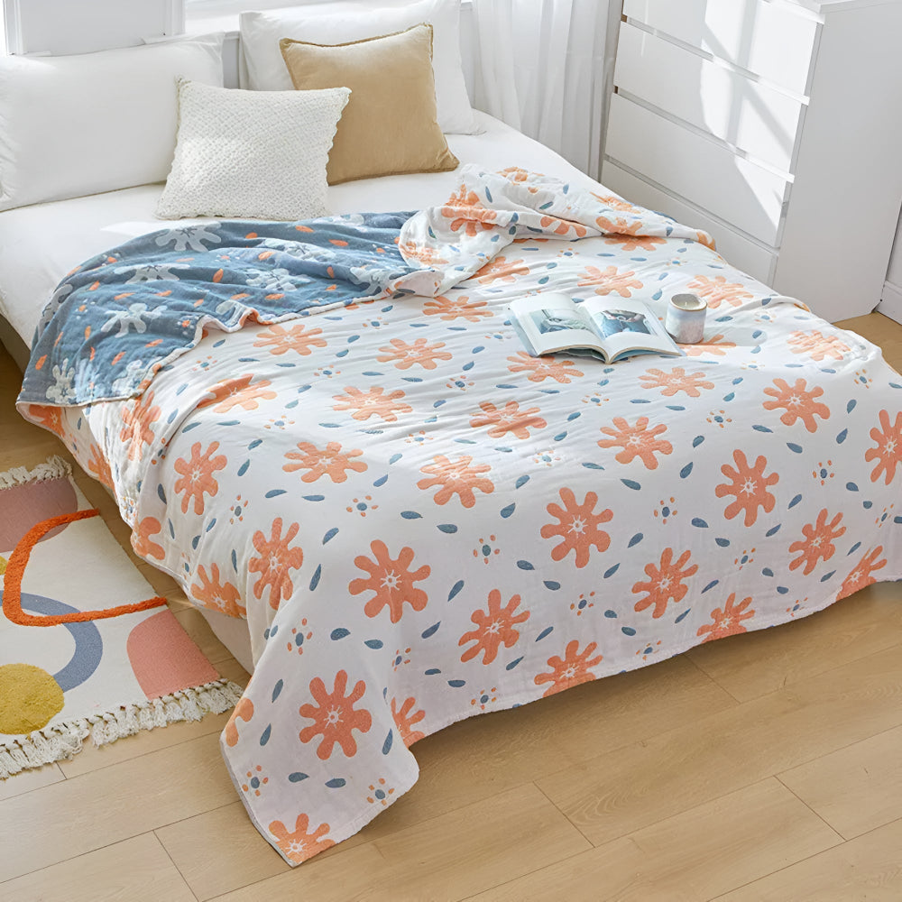 Siopsrl| Abstract Sunny Reversible Blanket
