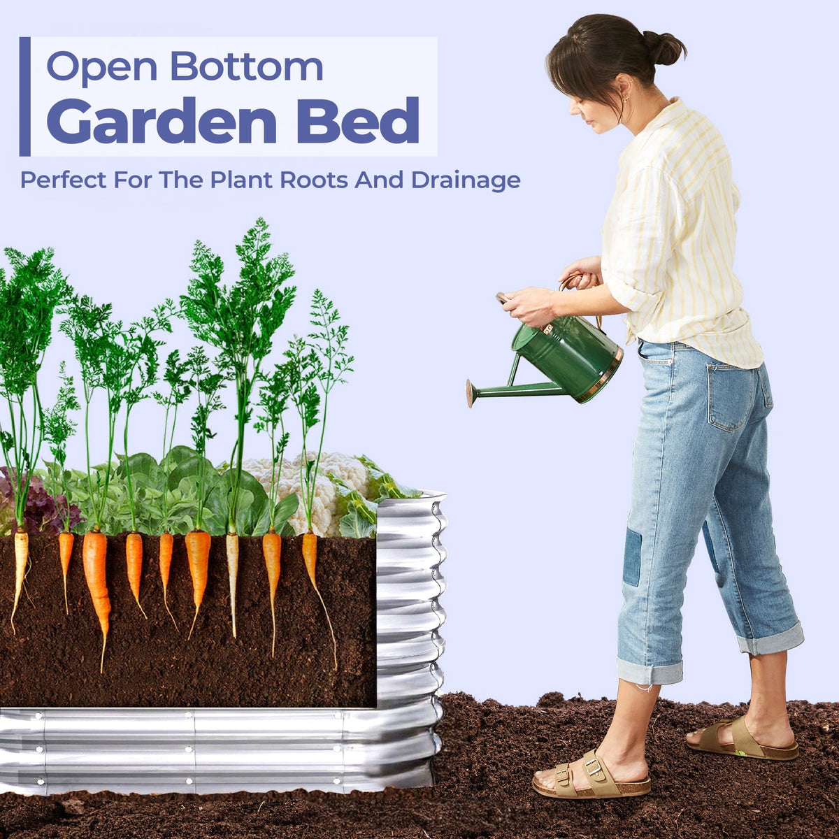 Galvanised Steel Raised Garden Bed - Easy Installations Siopsrl